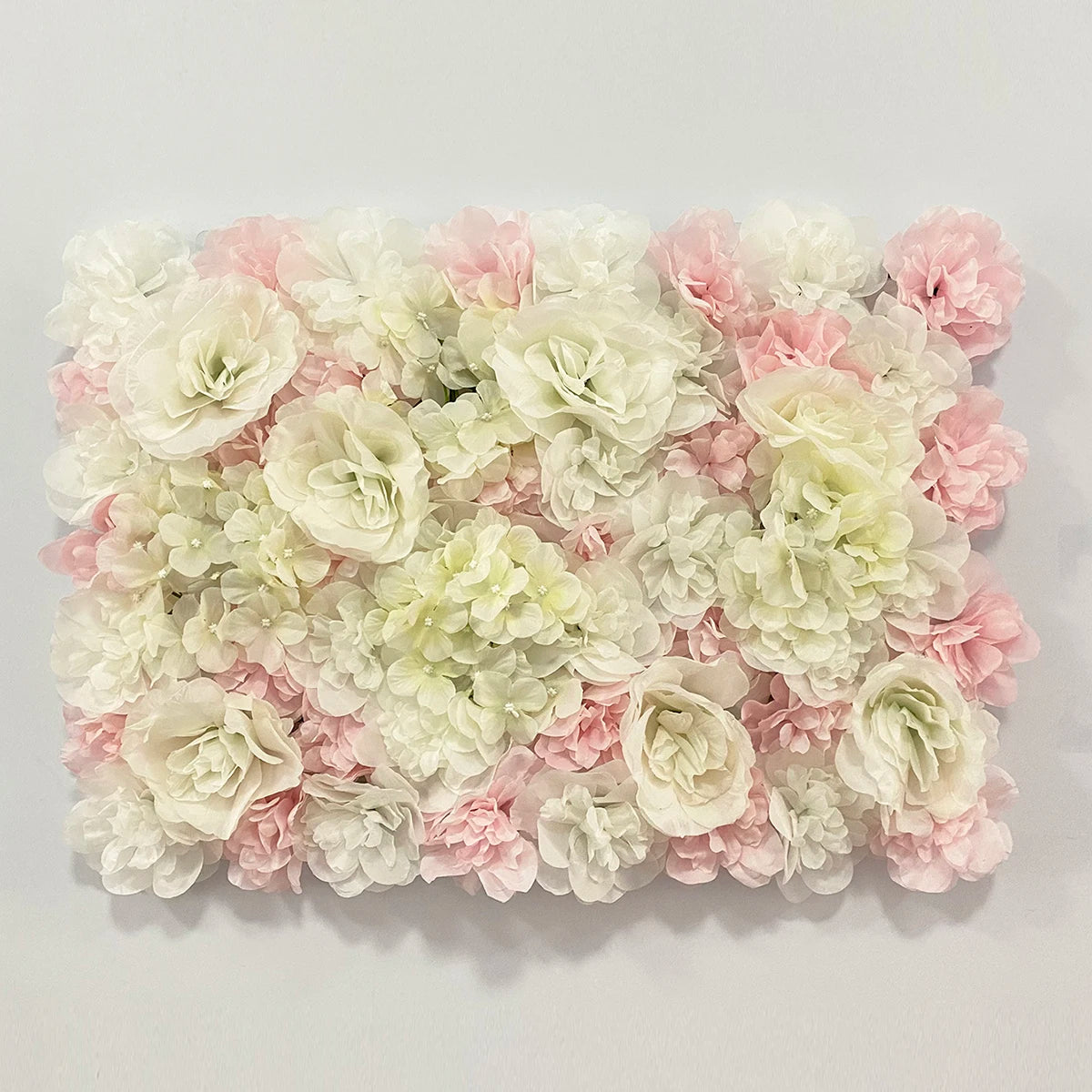 Artificial Flower Wall Panels with Fabric Roses, 40 x 60 cm Reusable Floral Backdrop for Baby Showers, Weddings, Birthdays & Home Decor