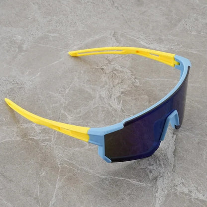 Children’s Shield Sunglasses with Colorful Mirrored-Look Lens and Sporty Wraparound Styling, Kids Fashion Shades for Summer Outings and Travel