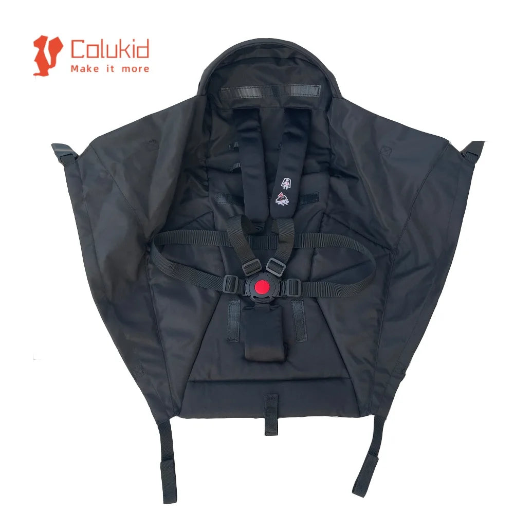 Stroller Seat Fabric Replacement for Babyzen YOYO, YOYO2 and YOYO+, Black COLU KID Cushion with 300D Textile, Cotton and Plastic Materials