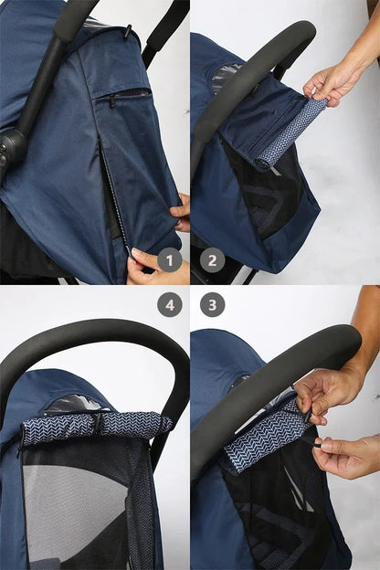 Stroller Canopy and Seat Cushion Kit with Mesh, Replacement Fabric Set Compatible with YOYO and YOYO+ for Everyday Outings, Multiple Colors