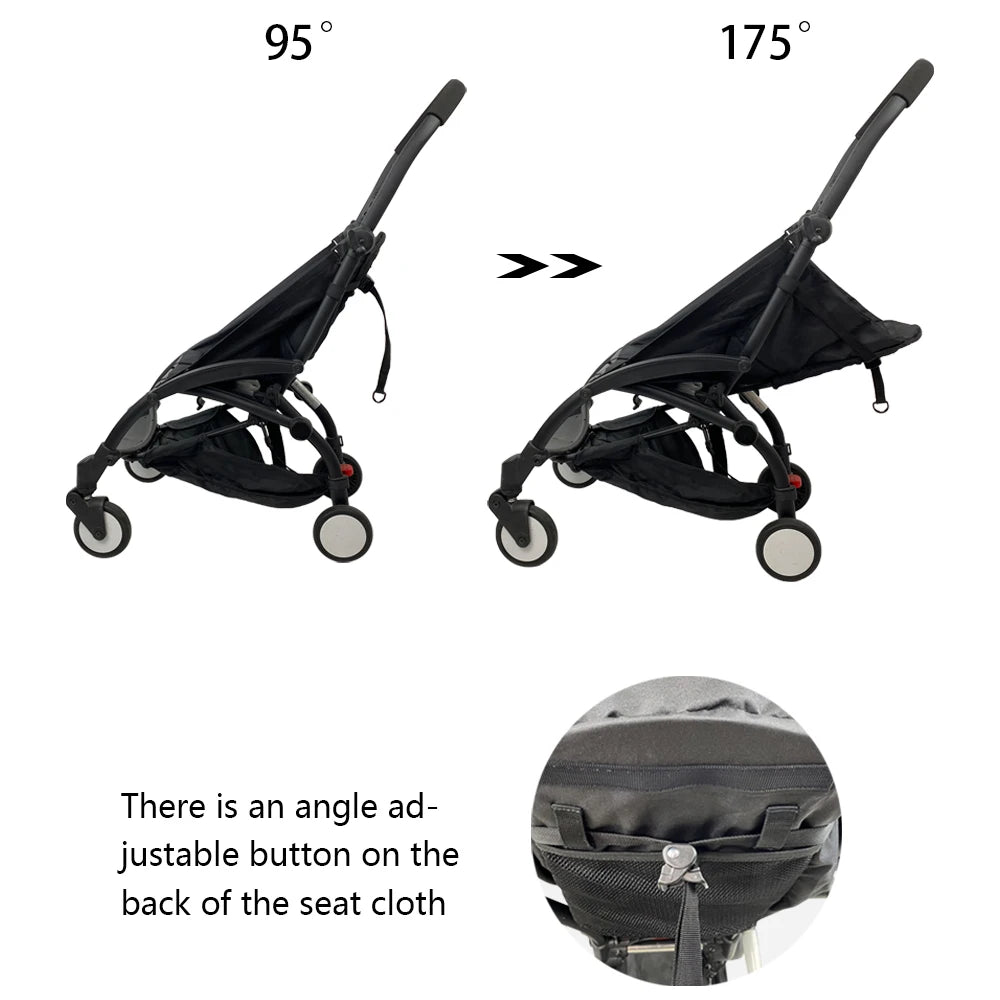 Stroller Seat Back Cushion Compatible with Babyzen YOYO, YOYO2 and YOYO+, Oxford Cloth and Polyester Replacement Pad, 175 Cushion Option
