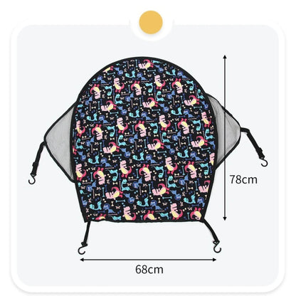 Baby Stroller Shade Extender, Pushchair Sun Awning in Black, Dinosaur, Bear or Star Designs for Extra Canopy Coverage on Outdoor Family Walks