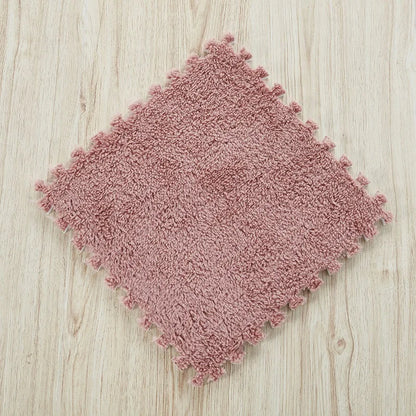 Interlocking Carpet Floor Tiles, Plush 30 cm EVA Foam Puzzle Squares with 1 cm Cushioning for Nursery Corners and Kids Indoor Playrooms
