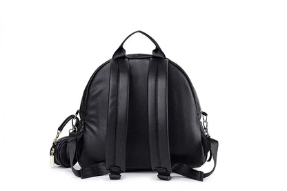PU Diaper Bag Backpack with Zippered Storage and Front Pockets, 34 x 14 x 32 cm Baby Essentials Organizer for Parents and Everyday Outings