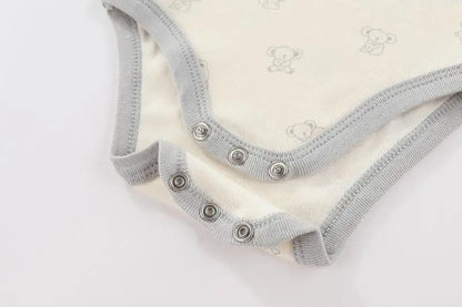 Cotton Infant Bodysuit Trio with Short Sleeves, Printed and Solid Baby One-Piece Outfits with Bottom Snaps for Boys and Girls, 3M-12M
