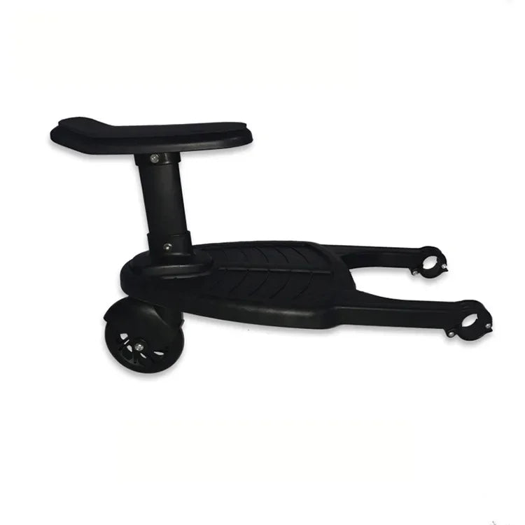 Stroller Ride-On Board with Detachable Seat, Sit or Stand Platform for a Second Child Ages 3-7, Single or Double Wheel Color Options