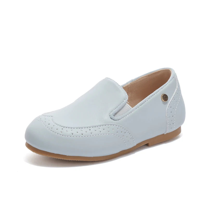 Pastel Kids Dress Shoes for Boys and Girls, Mary Jane Flats, Lace-Up Oxfords and Slip-On Styles for Weddings, Birthday Parties and Family Photos