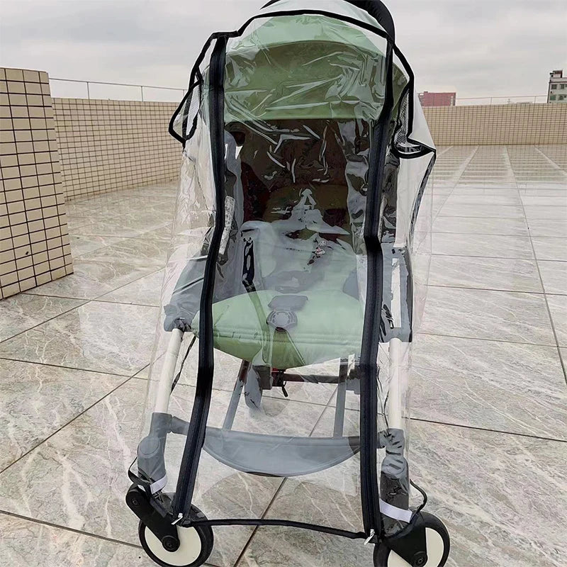 YOYO Stroller Rain Cover with Clear Viewing Panel and Mesh Side Ventilation for Babyzen YOYO and YOYA Pushchairs, Rainy-Day Walks and Family Travel