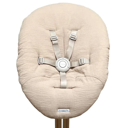 Nomi Baby Seat Harness in Beige, Adjustable Replacement Safety Straps for Compatible Newborn Set or High Chair Seating, Nylon Baby Chair Accessory