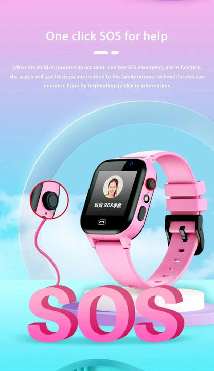 Kids Phone Smartwatch, S30 Camera Wristwatch with Listed SOS Calling, SIM Card Support, Alarm Clock and App Setup for Everyday Family Check-Ins