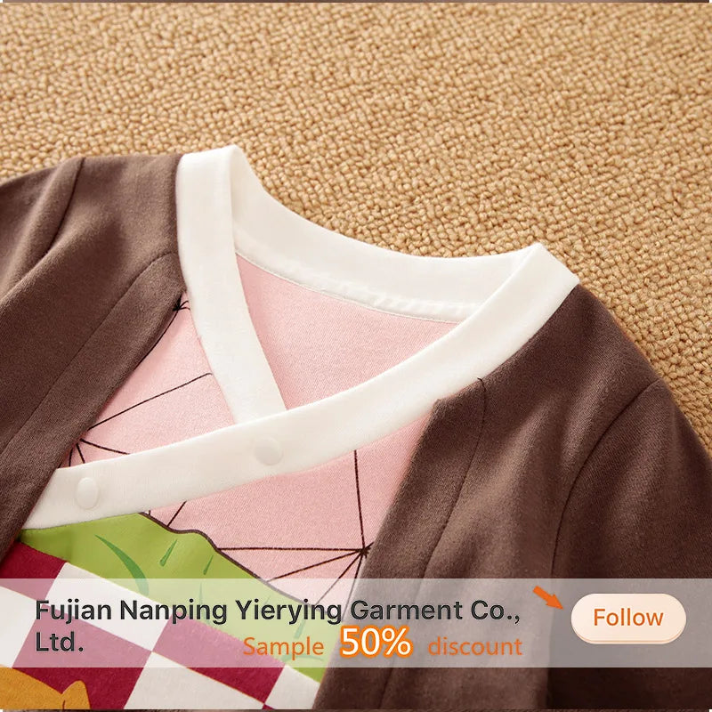 Baby Cosplay Romper with Anime-Inspired Layered Outfit Styling, Long Sleeve Cotton Infant Costume for Boys and Girls Photos and Halloween, 59-90 cm