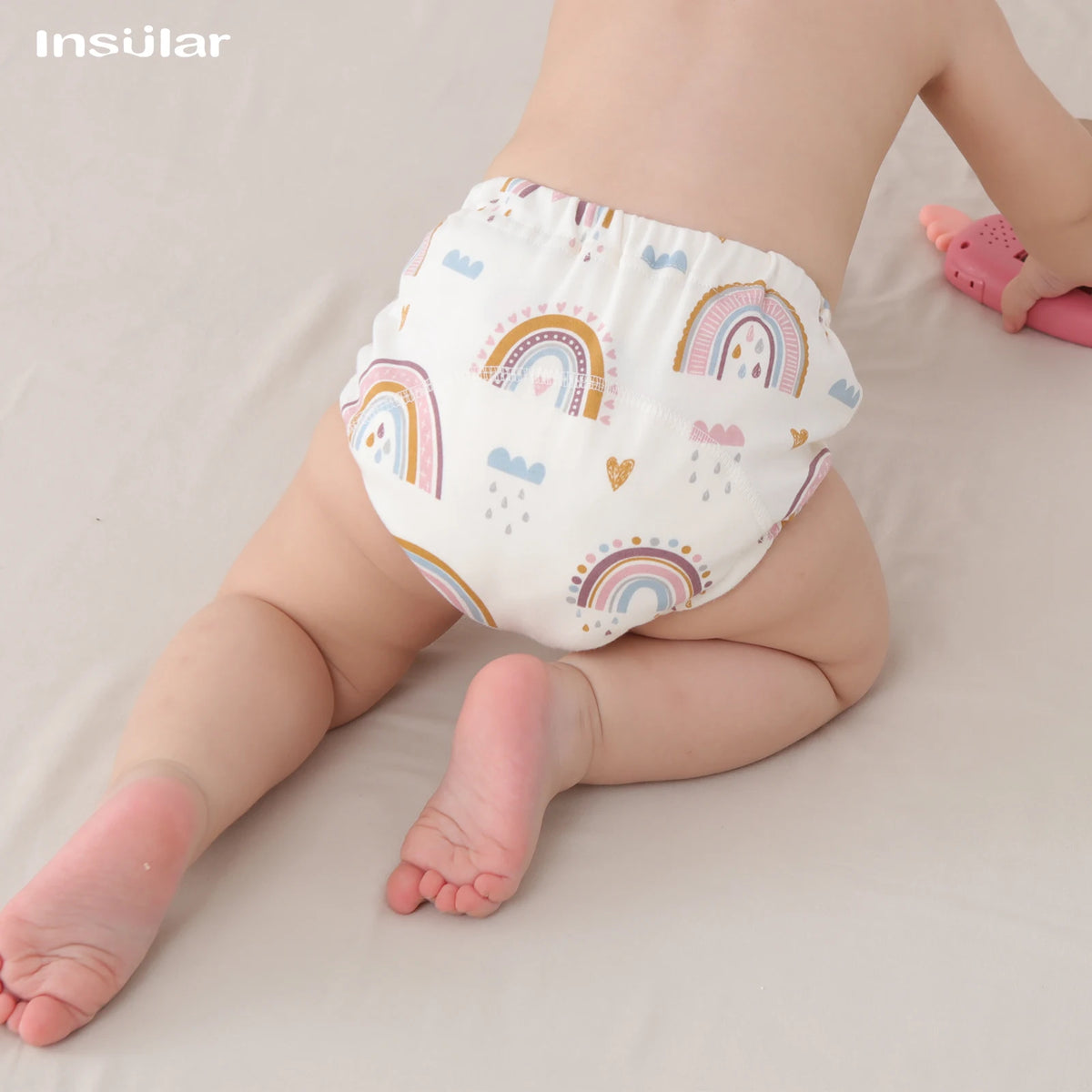 6-Layer Cotton Training Pants, 3-Pack Reusable Toddler Potty Underwear with Elastic Waist and Printed Designs in 90 cm and 100 cm Size Options
