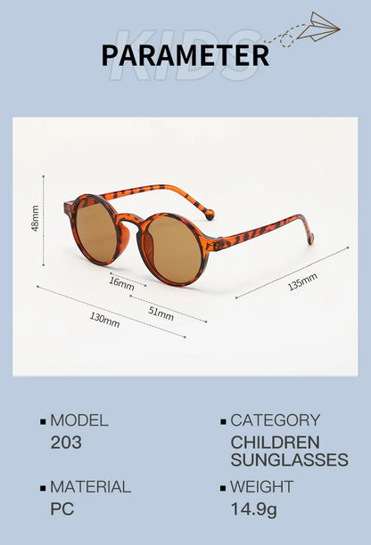 Kids Retro UV400 Sunglasses for Boys and Girls Ages 2-8, Colorful Fashion Shades in Assorted Frame Styles for Summer Outings and Family Photos