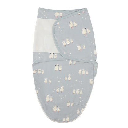 Envelope Baby Swaddle Wrap with Cap, INSULAR Adjustable Cotton Newborn Set in S and M with Animal, Leaf, Rainbow and Star Pattern Options