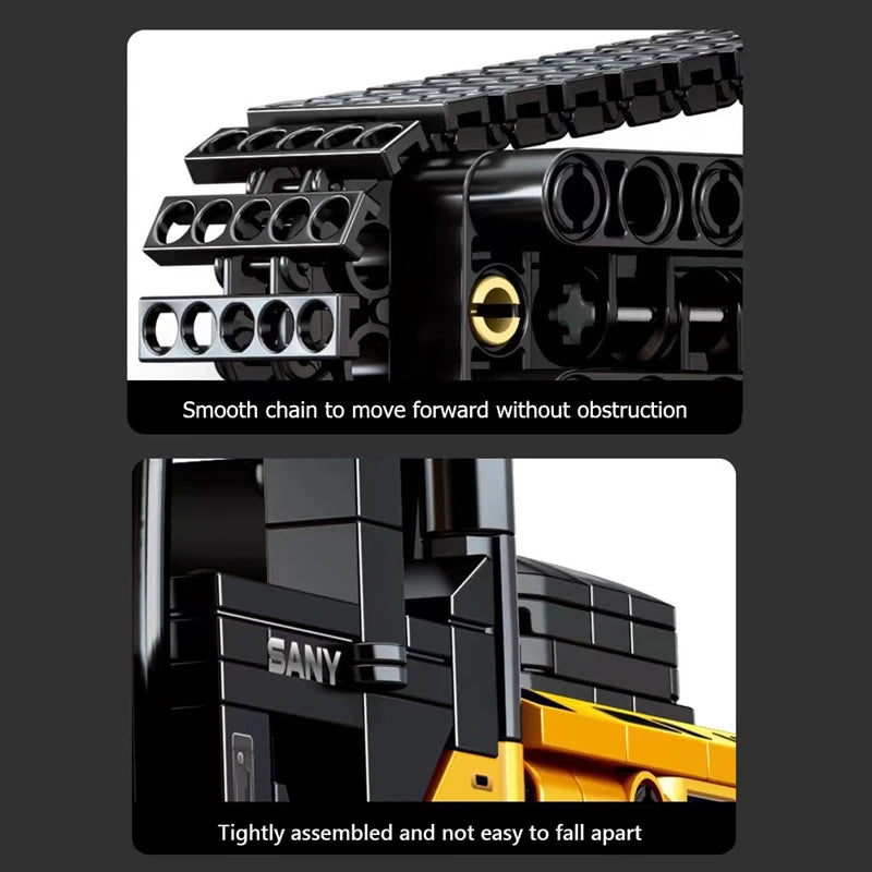 Excavator Building Set 1022 Pieces by SEMBO, Construction Vehicle Model with ABS Bricks, Instructions and Stickers for Ages 6+
