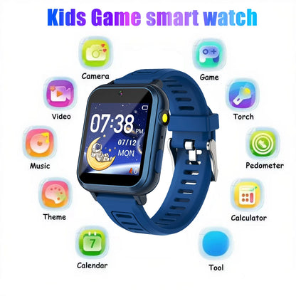 Kids Learning Smartwatch with 24 Games, Selfie Camera, 100 Learning Cards, 10 Audio Stories and Habit Alarms for Boys and Girls Ages 4–12