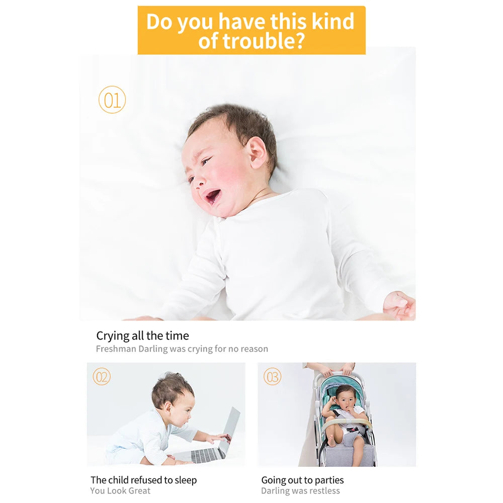 Cry-Activated White Noise Machine for Baby, 6 Soothing Sounds with Rotary Controls, 30-Minute Standby and USB-C Rechargeable 1800mAh Battery