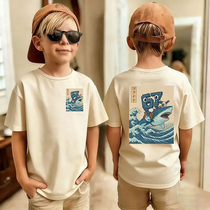 Six Seven Kids T-Shirt with Funny 67 Number Graphic, Short Sleeve Summer Top for Boys and Girls, Casual Playdate Outfits and Birthday Fan Gifts