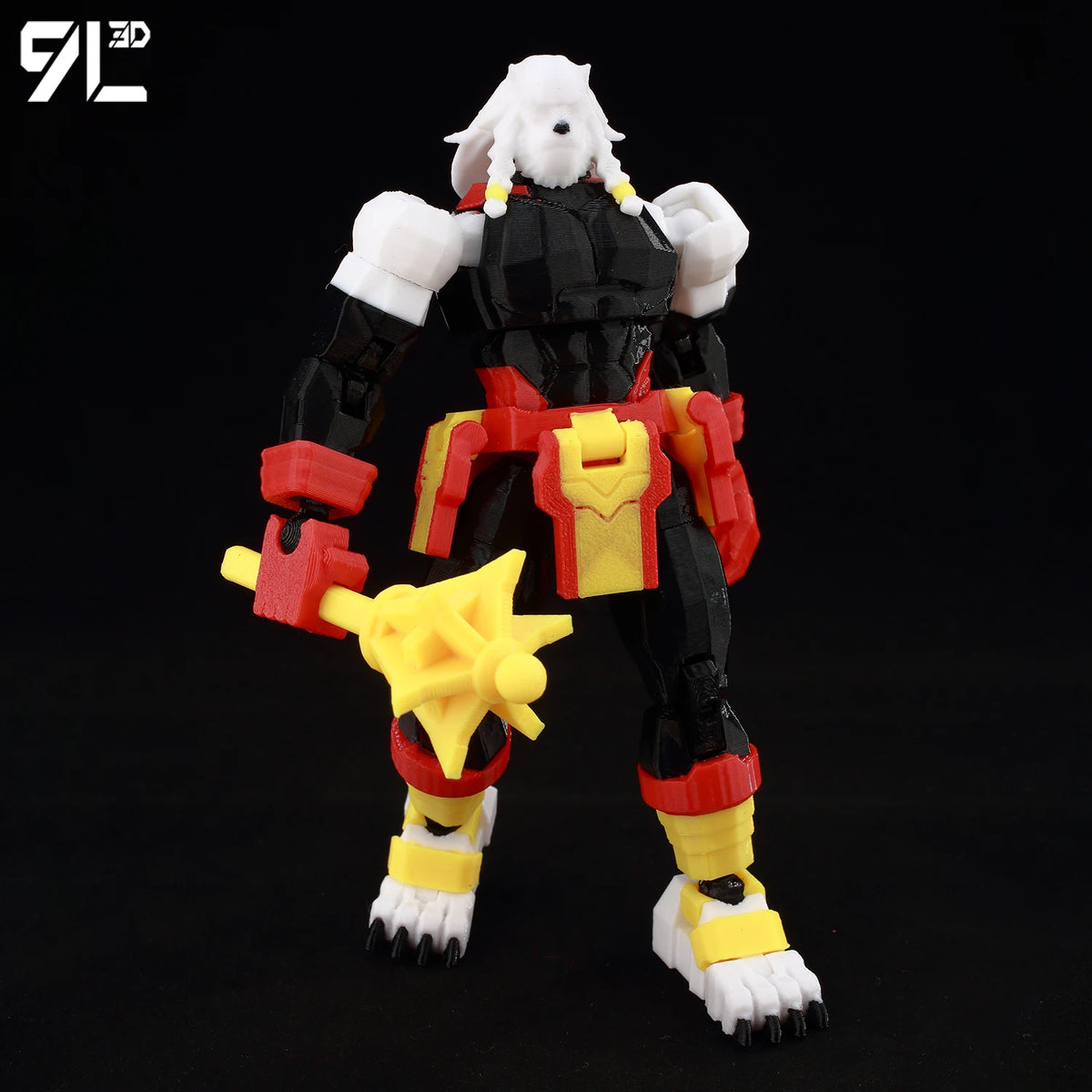 Articulated Superhero Action Figure, 3D Printed PETG Collectible with 30+ Poseable Joints, Interchangeable Parts and Accessories for Display
