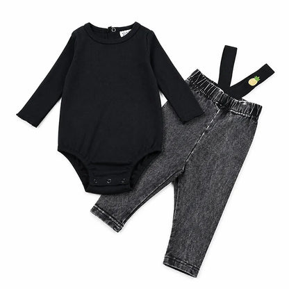 Black Denim Family Matching Outfits with Embroidered Details, Girls Dresses and Skirts, Boys Shirts and Baby Sets for Sibling Photos