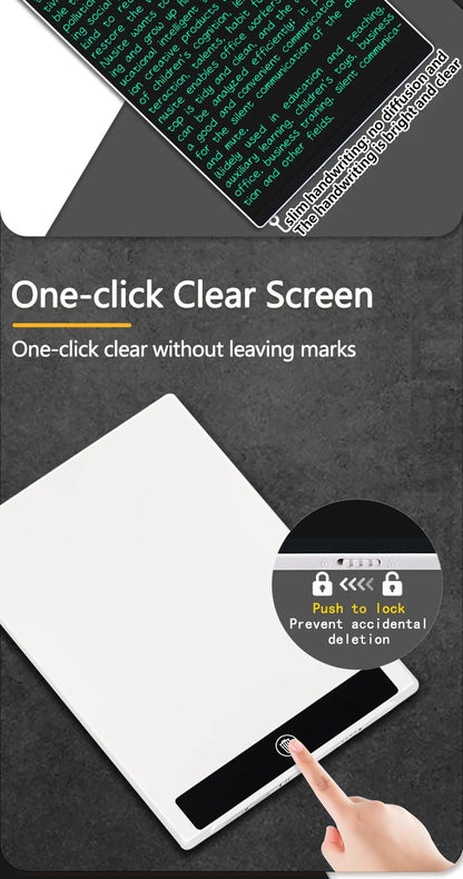 Fine-Line LCD Writing Tablet, 11.5-Inch Full-Screen Drawing Board with Magnetic Stylus for Kids Handwriting Practice, Math and Family Memos