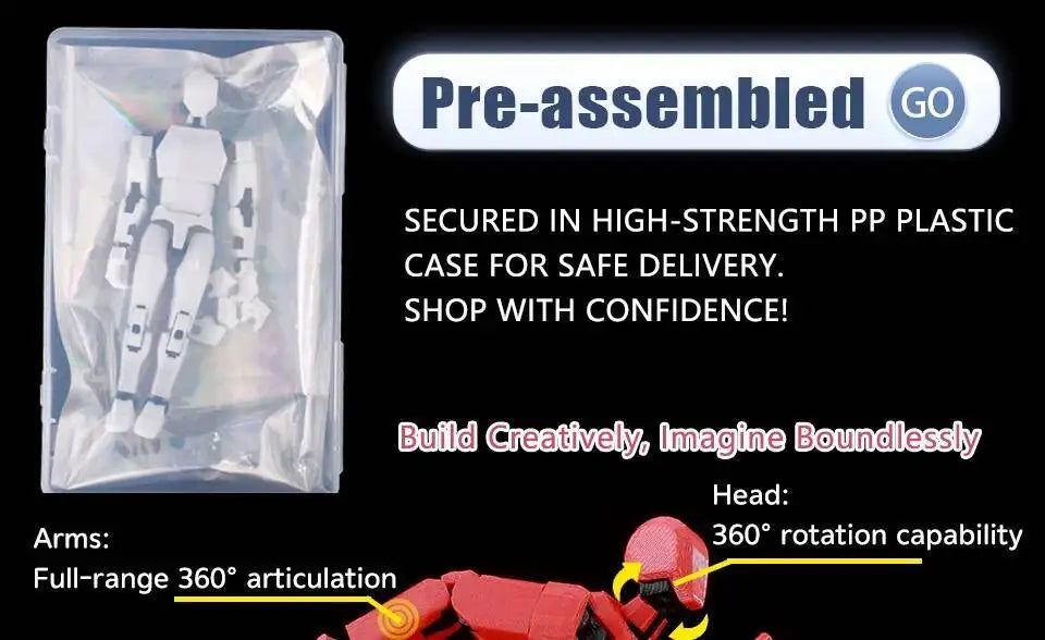 Articulated Superhero Action Figure, 3D Printed PETG Collectible with 30+ Poseable Joints, Interchangeable Parts and Accessories for Display