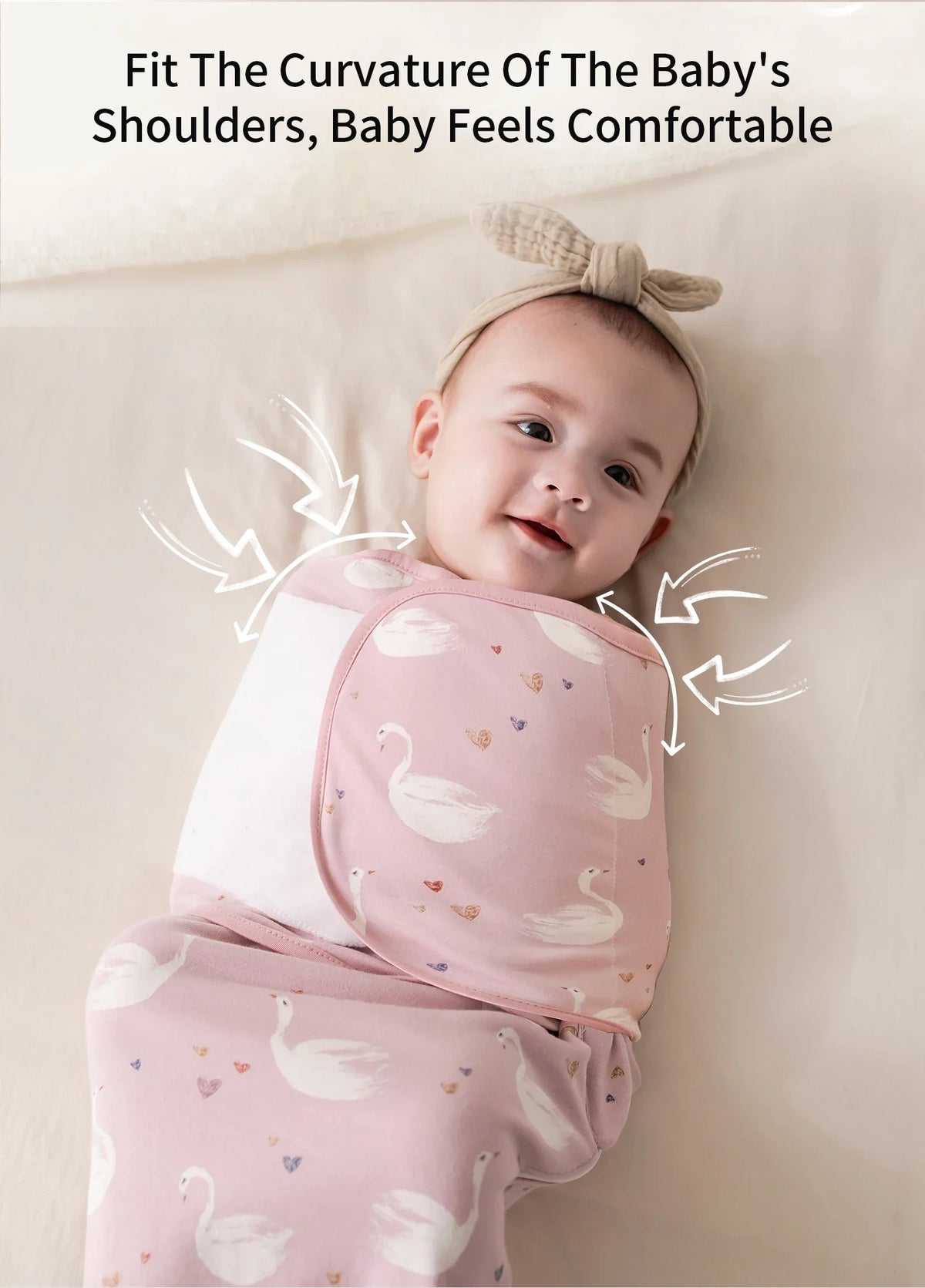 Envelope Baby Swaddle Wrap with Cap, INSULAR Adjustable Cotton Newborn Set in S and M with Animal, Leaf, Rainbow and Star Pattern Options