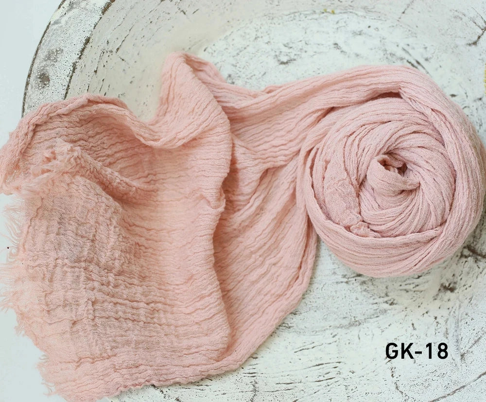 Cotton Gauze Newborn Photography Wrap, Stretchy Baby Portrait Prop in Two Sizes with Color Options for Studio Layers and Keepsake Photo Sessions
