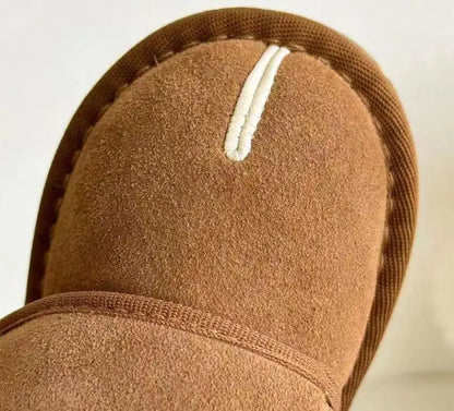 Hook-and-Loop Toddler Winter Ankle Boots with Faux Suede Upper and Plush Lining, Brown Apricot or Black Short Shoes for Boys and Girls in Sizes 21–30