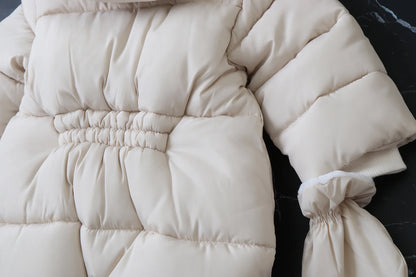 Infant Winter Snowsuit with Hood, Double Front Zippers and Quilted Design, Fleece-Lined Baby One-Piece for Boys and Girls, 3-24 Months