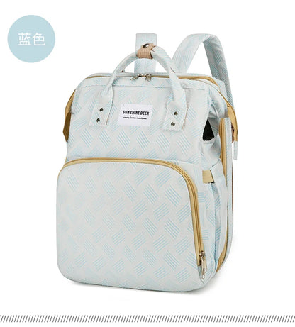 Convertible Diaper Bag Backpack with Fold-Out Changing Area and Stroller Hooks, 30 x 20 x 40 cm Baby Essentials Organizer for Parents
