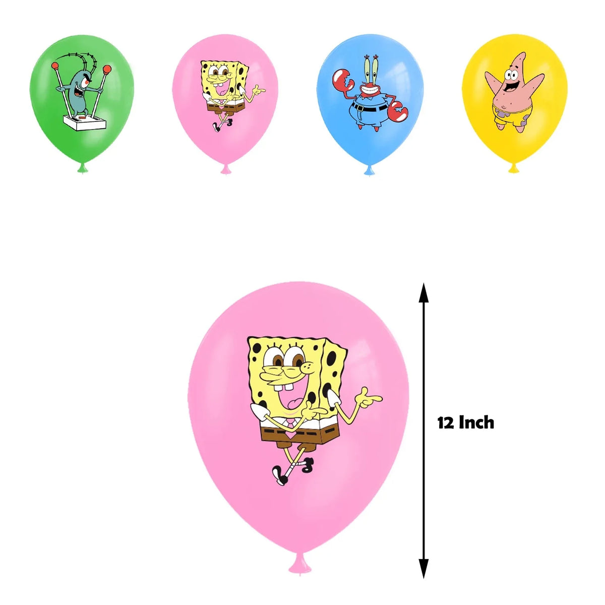 SpongeBob Birthday Party Supplies with Patrick Star, Disposable Plates, Cups, Balloons and Decoration Options for Kids Celebrations