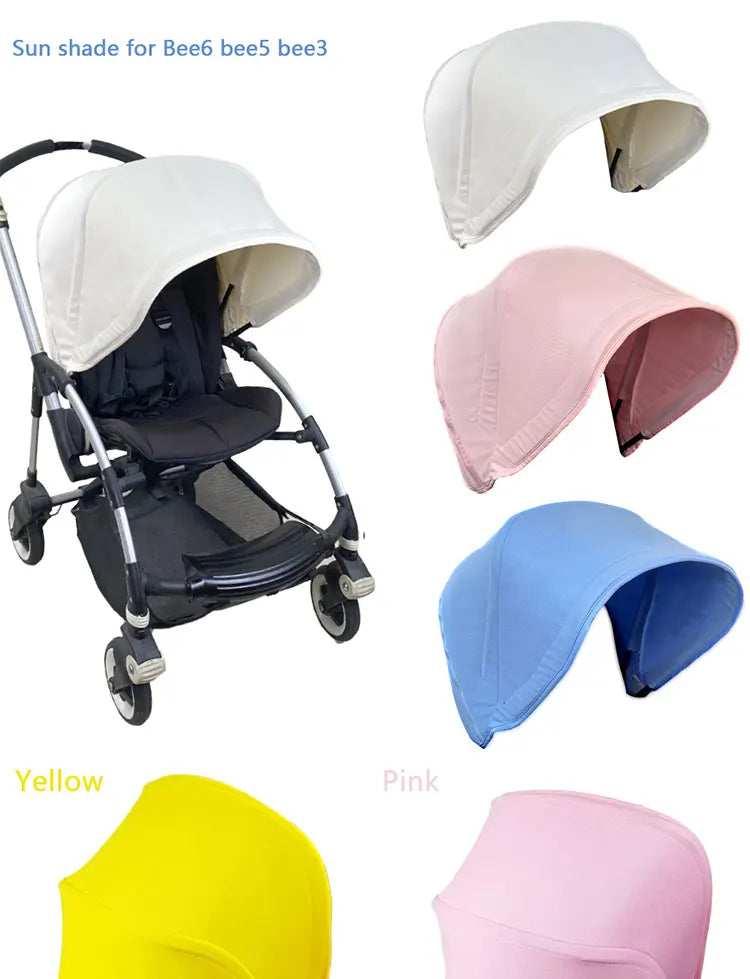 Stroller Sunshade Canopy and Seat Cushion Options for Bugaboo Bee Models, Replacement Fabric Accessories with Multiple Color Choices, Verify Exact Fit
