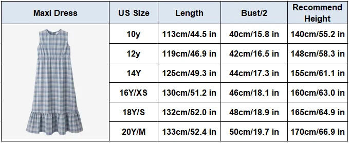 Blue Plaid Girls Maxi Dress and Tie-Front Knit Cardigan Options, Sleeveless Ruffle-Hem Dress or Cropped Long-Sleeve Layer for Teens