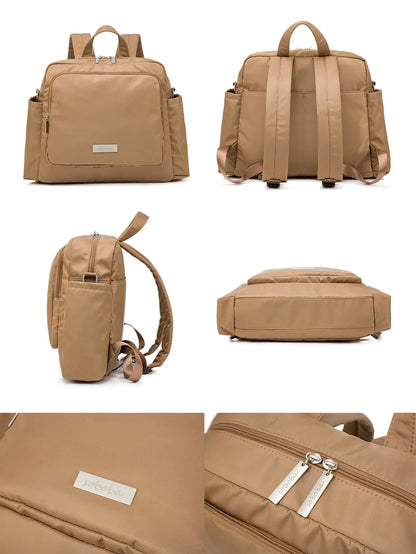 Diaper Bag Backpack with Wide Front Zip Pocket, SOBOBA Baby Essentials Organizer with Side Pockets and Top Handle, 34 x 32 x 12 cm