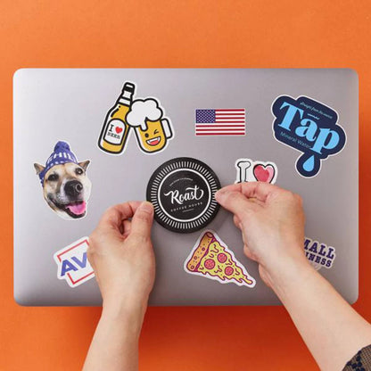 Custom Round and Square Stickers, 500 Personalized Logo Labels in 3–10 cm Sizes for Wedding Favors, Birthday Parties and Baptism Gift Packaging