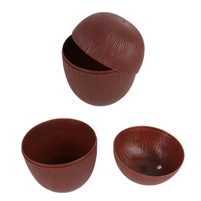 Fruit Shaped Party Cups in Pineapple, Coconut and Strawberry Designs, 6 or 10-Piece Plastic Drink Cup Sets for Luau Birthdays and Summer Celebrations