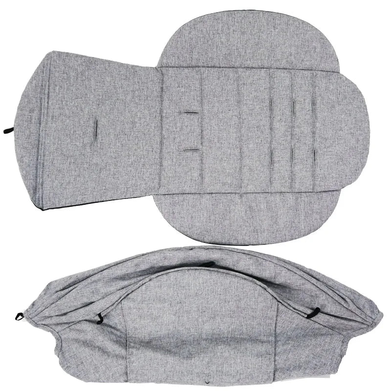 Stroller Canopy Cover and Padded Seat Set Compatible with Babyzen YOYO and YOYO2, 600D Replacement Fabric with Rear Zipper Pocket and Color Options