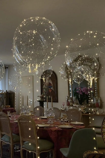 LED Light Up Balloons with Batteries and Clear Bobo Balloon Design, 10-100 Set Options for Wedding Receptions, Proposals and Birthday Party Decor