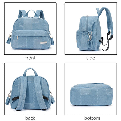 Diaper Backpack for Quick Outings, Lightweight Baby Changing Bag with Front Zip Pocket and Top Handle for Newborn Essentials