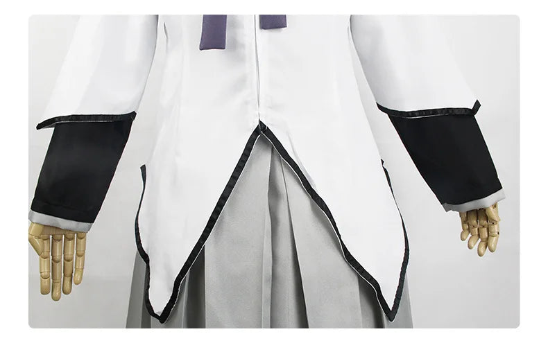 Homura Akemi Costume Set with Coat, Skirt, Bows and Stockings, Anime Cosplay Uniform with Optional 100 cm Wig for Halloween and Conventions