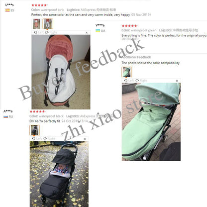 Waterproof Stroller Footmuff with Polar Fleece Lining for YOYO and Bugaboo, Windproof Winter Cover with Storage Bag and Optional Extra Quilt
