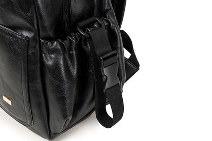 Nappy Changing Backpack by Soboba with Front Slip Pockets, Side Storage and Top Handle, Solid-Color Diaper Bag for Baby Essentials and Parent Outings