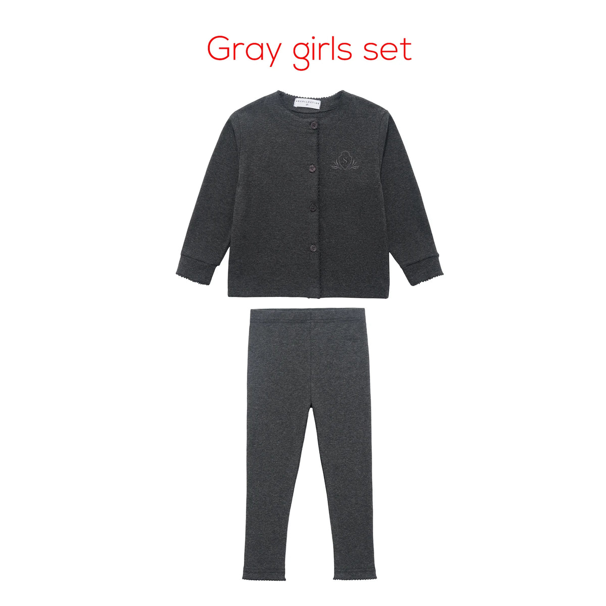 Jersey Sibling Matching Outfits in Gray and Navy, Long Sleeve Girls Maxi Dress and Embroidered Boys Set Options with Cotton Rayon Stretch Blend