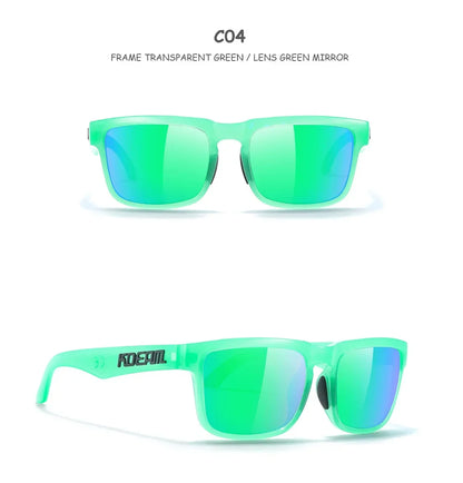 Kids Square Polarized Sunglasses by KDEAM, Lightweight TR90 Frames with Silicone Nose Pads for Boys and Girls Outdoor Play and Travel