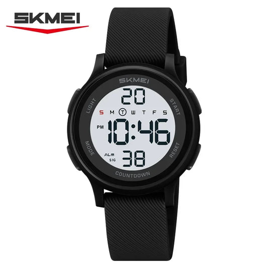 Children's Digital Watch SKMEI 2427 with Countdown Timer, Dual Time, Alarm and EL Backlight, Colorful Silicone Band for Boys and Girls