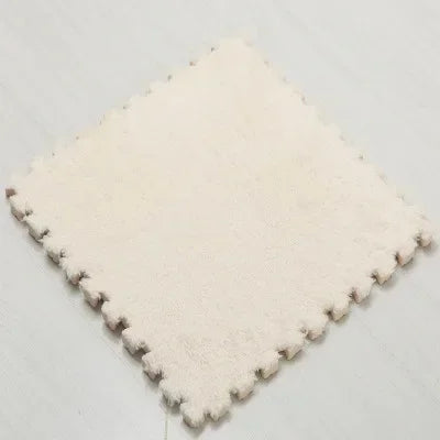 Plush Interlocking Foam Floor Mat with 30 cm Velvet-Topped EVA Tiles, 10 or 20 Pieces for Kids Rooms, Nursery Corners and Indoor Play Areas