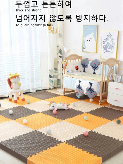 Modular Baby Floor Padding Tiles, 30 cm Interlocking Squares with 2.5 cm Thickness in 1, 4, 6 or 8-Piece Options for Supervised Nursery Play