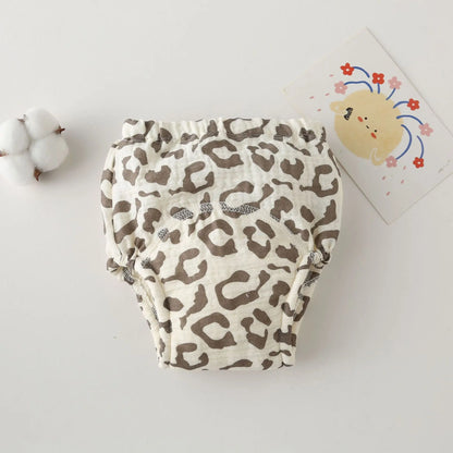 Printed Cotton Potty Training Pants, Single Reusable Learning Underwear with Pull-On Waist for Babies and Toddlers in Sizes 80–110