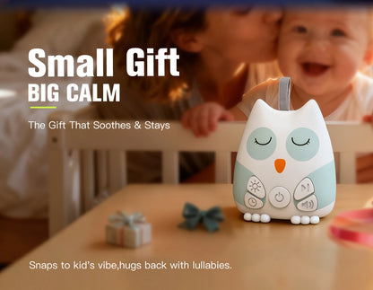 Owl Baby Sound Machine with Cry Sensor, 30 Soothing Sounds, Breathing Night Light and 30/60/90-Minute Timer, USB-C Rechargeable for Nursery & Travel